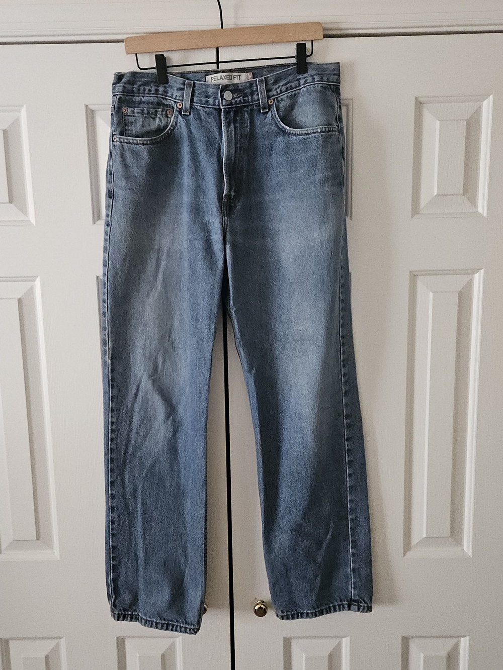 Levi's 550 Men's Relaxed Fit Straight Leg Jeans Blue Medium Wash Denim Sz 33